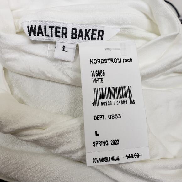Walter Baker Womens Large Shelby Cut Out Top in White NEW - Picture 10 of 11